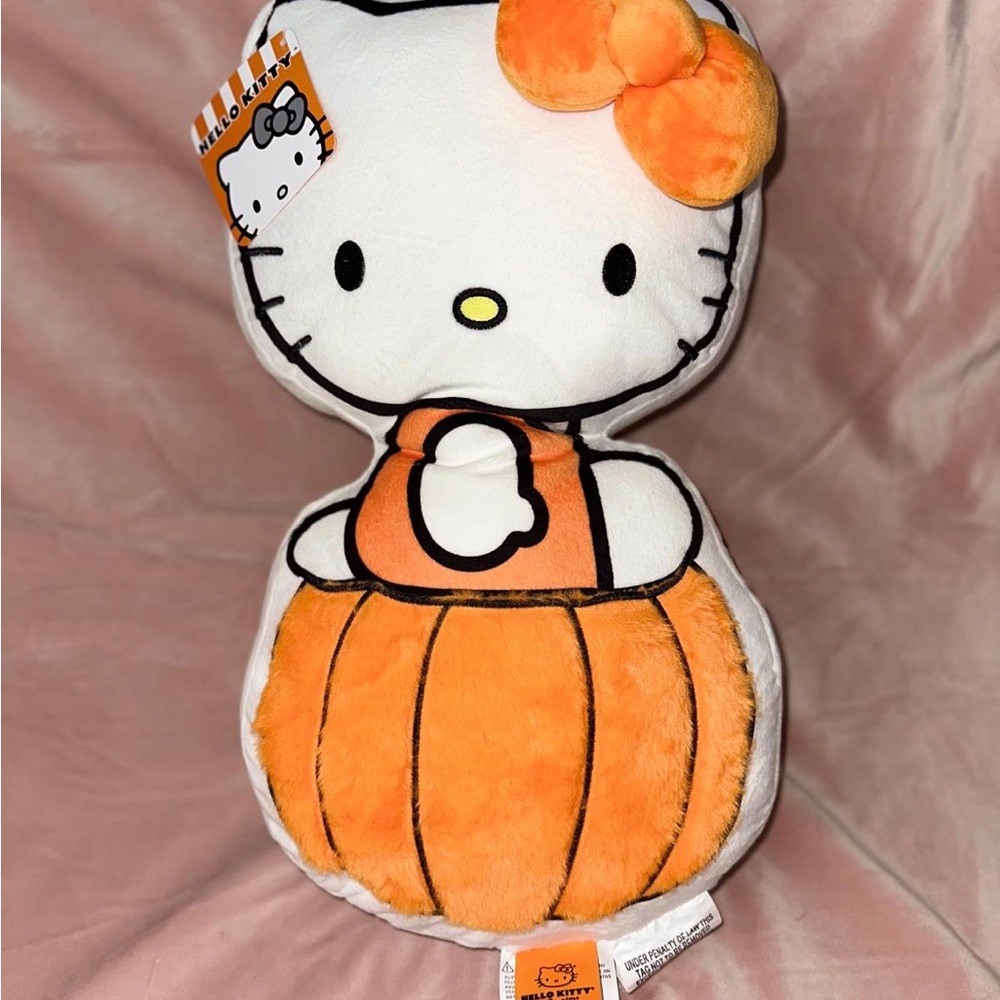 Hello Kitty Orange Pumpkin Plush